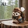 Decorative Tissue Box Cover DIY Kit, Owl Shape, Soft Textures Patchwork Handmade Fabric Craft Kit Sewing for Handicraft Enthusiast Beginners Cozy Home
