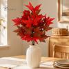 Long Lasting Decorative Plants Artificial Maple Leaves, Faux Silk Hanging Plant for Home Decor, Realistic Cascading Everlasting Tulips Decoration