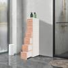 Slim Storage Organizer, Narrow 6-Tier Storage Cabinet with 7 Drawers & Movable Wheels, Lightweight PP Material for Bathroom