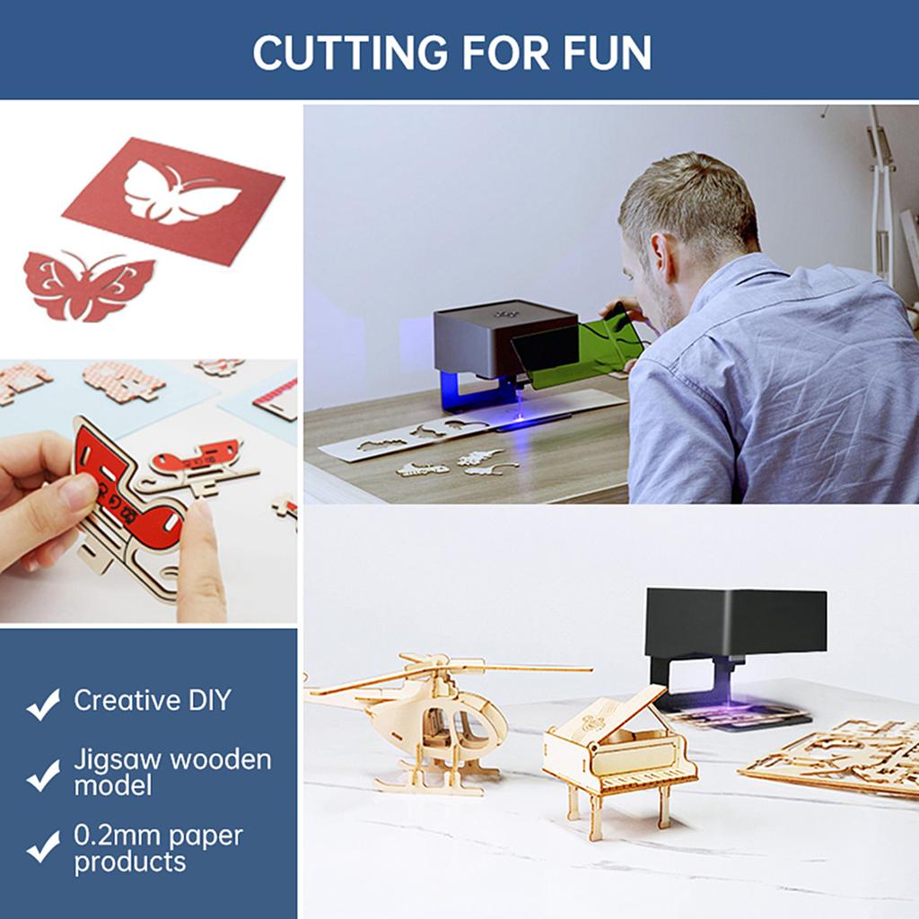 DAJA DJ6 Laser Engraver DIY Marking Portable Engraving Machine for DIY Handcraft Mark Printer 80x80mm Carving Area with 4PCS