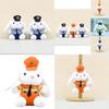 Cute Firefighter Bunny Plush Toy Charming Keychain Soft Short Plush