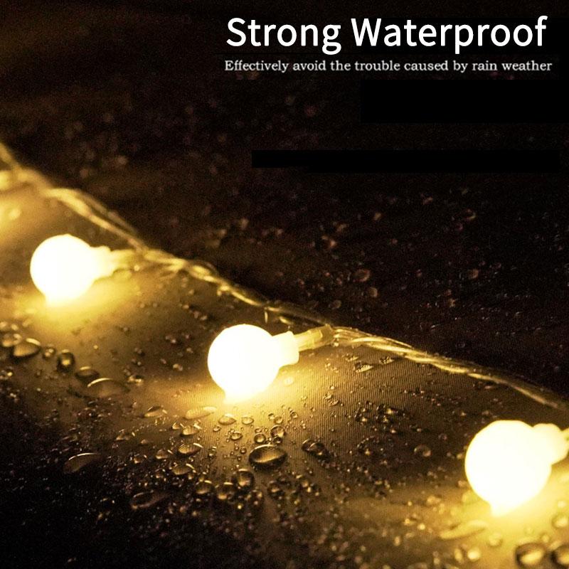 Outdoor Campingzelt 10M LED Lichterkette Batteriebetrieben Heimdeko
