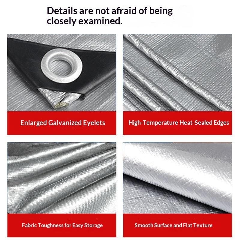 Heavy Duty Sun Shade Cloth Waterproof UV Block Tarpaulin Tear Resistant Sunscreen Tarp with Rustproof Grommets forPatio Carport