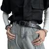 Casual Denim Youthful Belt Crafted From Durable Cowhide In Elegant Black For Looks Fashionable