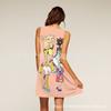 Europe Station Europe and the United States new digital printing crew neck hot-selling dress