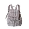 Schoolbag Down backpack Women's new cotton bag Fashion pleated cloud bag Commuter travel Large capacity backpack
