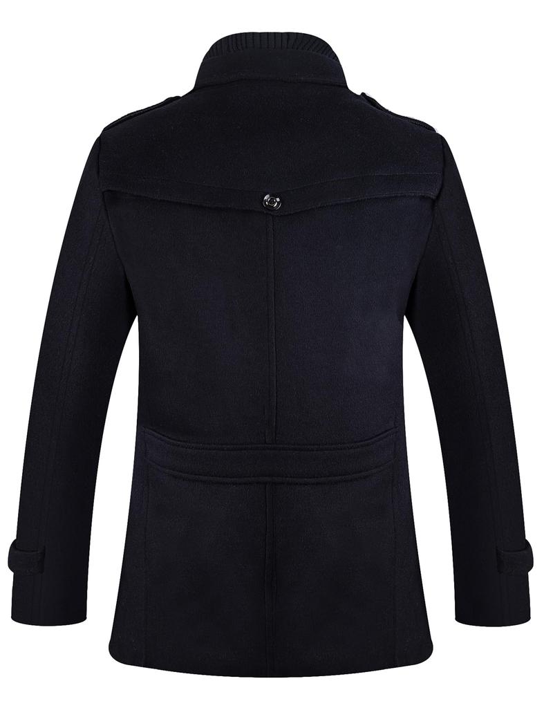 APTRO Winter Military Wool with Quilted Stylish US Blue Men's Peacoat/Windbreaker Lining, Warm, Single-Breasted, Jacket, Size X-Large, Color