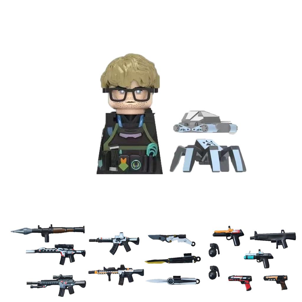 MOC UV Printing Military Building Blocks Accessories Soldier Figures Special Forces Army Sniper Police Bricks Toy Children Gift