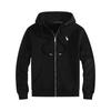 Herren Velours Polo Hoodie Set mit gesticktem Pferde-Logo