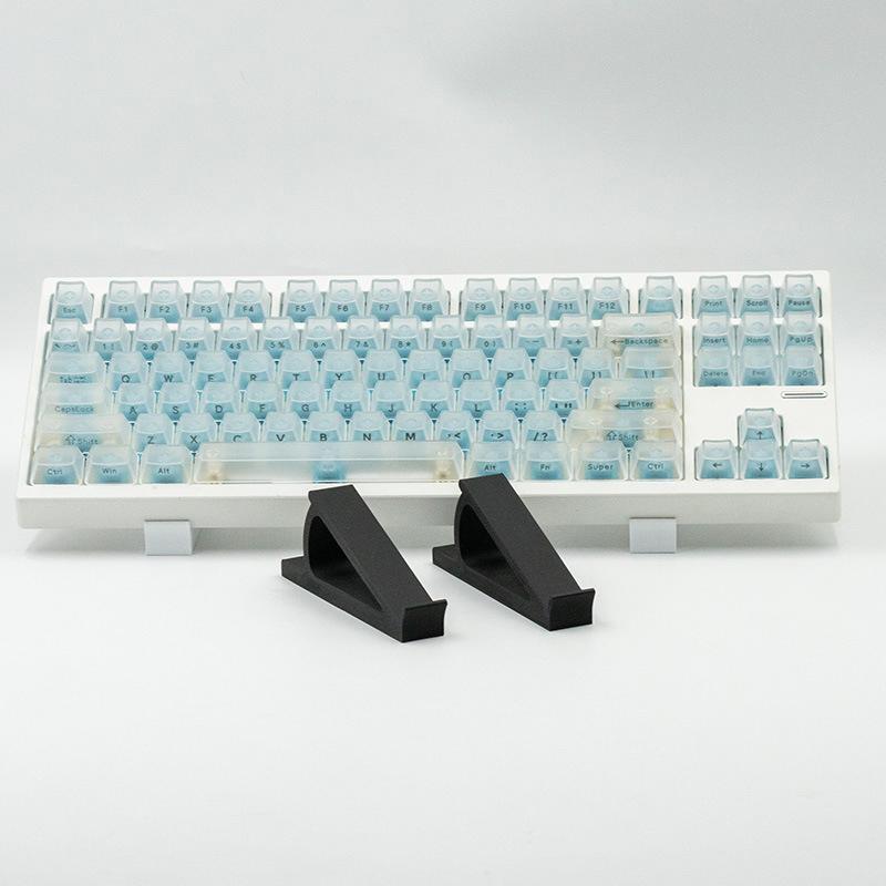 1Pair Portable Keyboard Elevated Stand Plastic Computer Keyboard Riser Raised Keyboard Angle Monitor Holder For Office Home