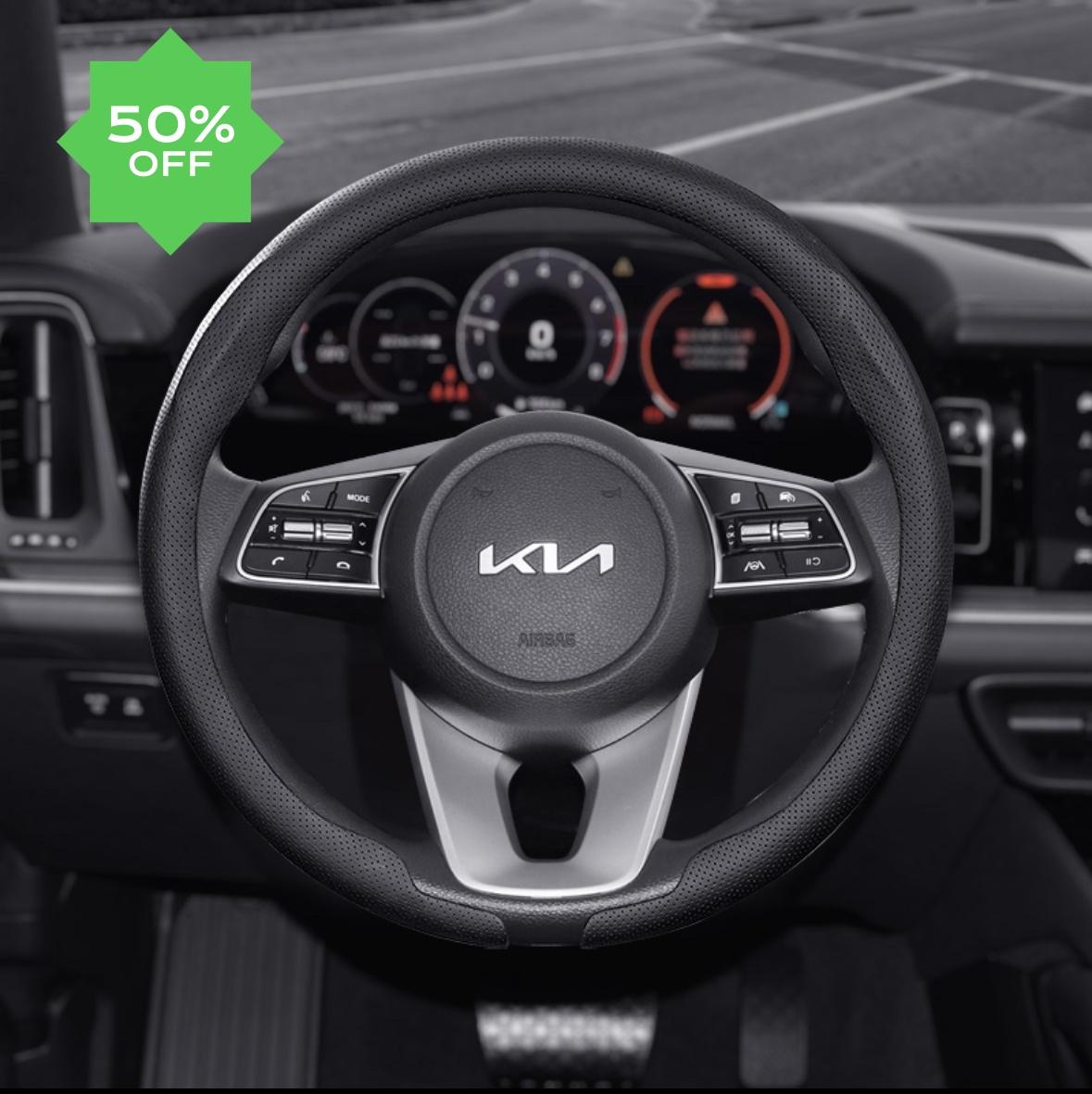 

For KIA Car Steering Wheel Cover Nappa leather Car Sreering Cover Rio Sorento Sportage Forte K3 K5 Stonic Strong Spectra Optima