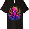 Psychedelic DJ Octopus Drum and Bass Premium T-Shirt