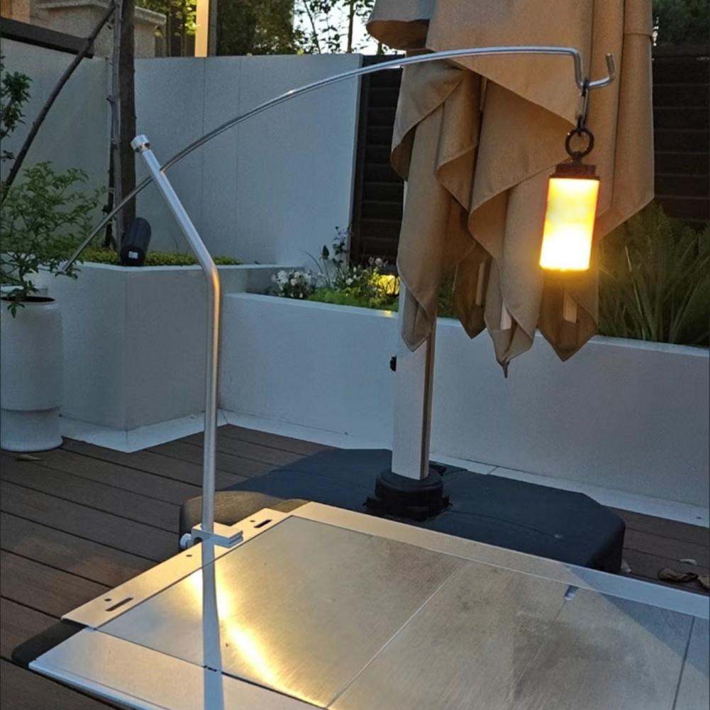 Outdoor Light Hanger Detachable Lantern Stand Aluminum Alloy Portable Camp Light Stand Folding Lighting Fixture Hanging Bracket
