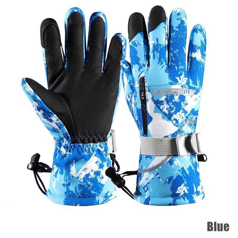 Unisex Windproof Warm Winter Ski Gloves Waterproof Touch-Screen Fleece Non-slip Snowboard Snowmobile Outdoor Hiking Gloves