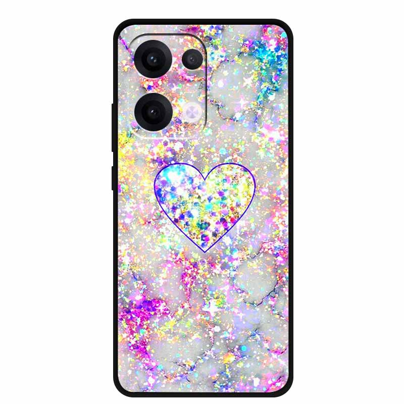 For Oppo Reno13 5G Case Soft TPU Cute Cartoon Silicon Back Cover for Oppo Reno 13 Pro Phone Cases Reno13Pro 13Pro 5G Black Shell