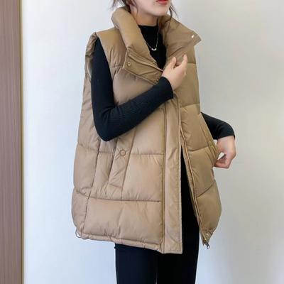 Down Cotton Vest Women's Short Autumn and Winter New Korean Version Loose Outer Wearing Vest Vest Jacket