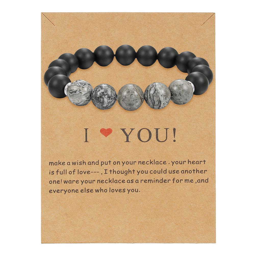 Unisex Natural Stone Beaded Bracelet Couple Gift Bracelet 1