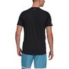 adidas Gestreiftes Rundhals-T-Shirt mit Logoprint Herren Tops Schwarz GL5403