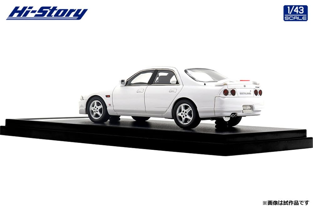 INTERALLIED Hi Story 1/43 Scale Nissan Skyline 4-Door Sedan GTS25t Type M Spec II (1996) White, Finished Model, HS477WH
