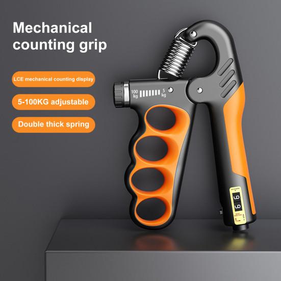 Grip Strength Trainer 5-100KG Adjustable Mechanical Countable Men Women Forearm Exerciser Hand Grip Power Strengthener Developer Fitness Equipment