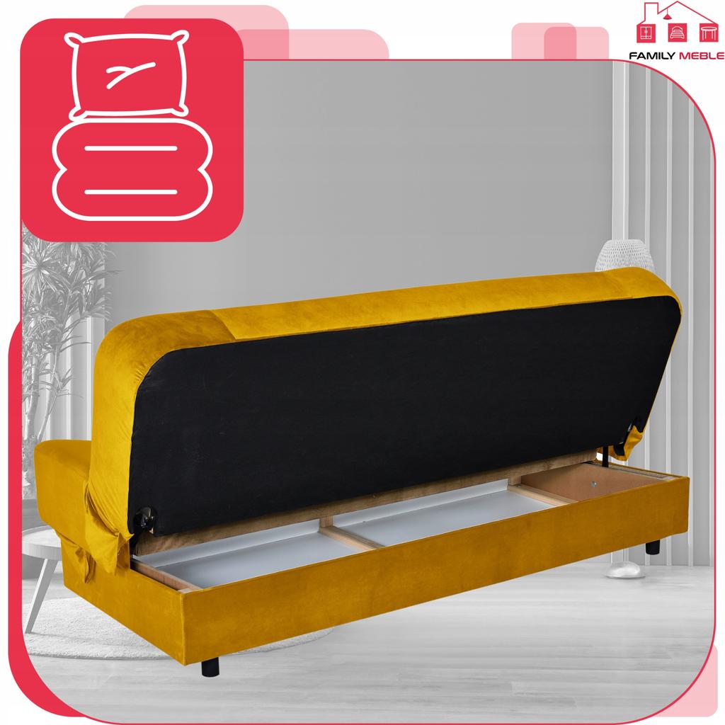Kanapa sofa Sara Karo rozkładana wersalka spania bonell łóżko Family meble