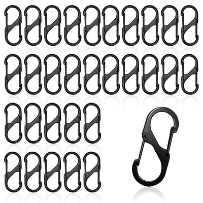 30 Pieces S-shaped Carabiner Carabiner Small Stylish Ultra Lightweight Multifunctional