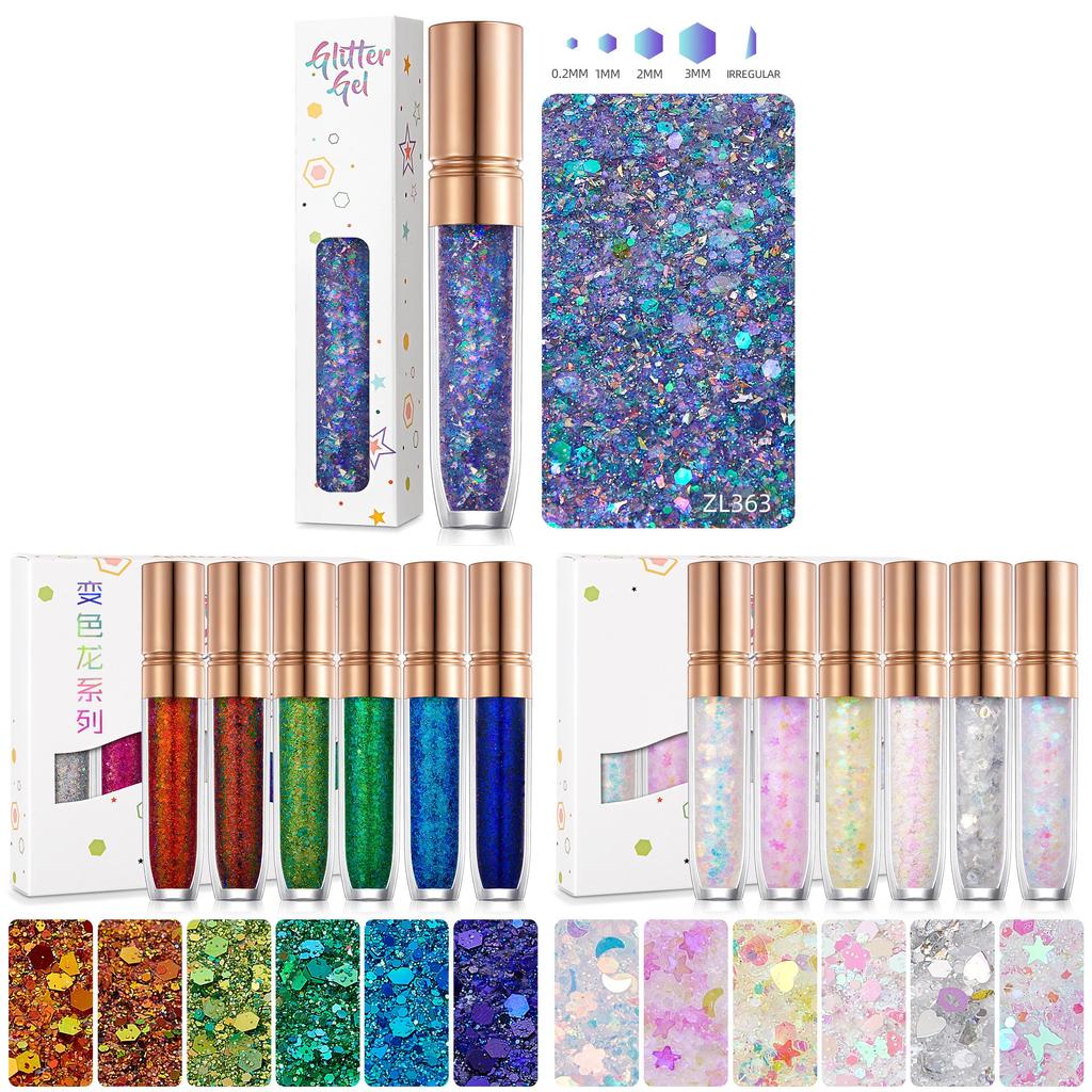 Fashion Makeup Glitter Gel With Laser Effect For Stage Performances And Face Art