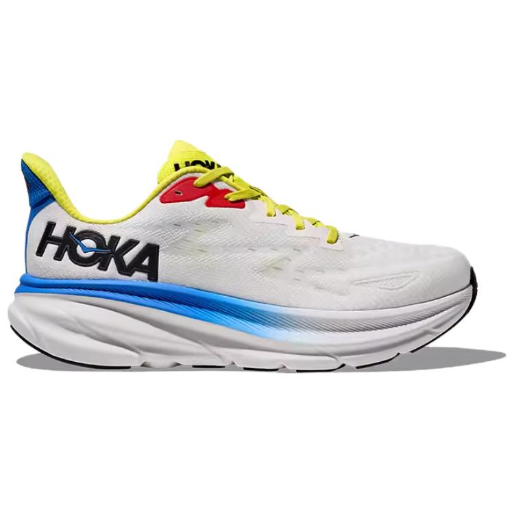 HOKA Clifton 9 Blanc De Blanc Virtual Blue Men Sneakers White 1127895-BVR