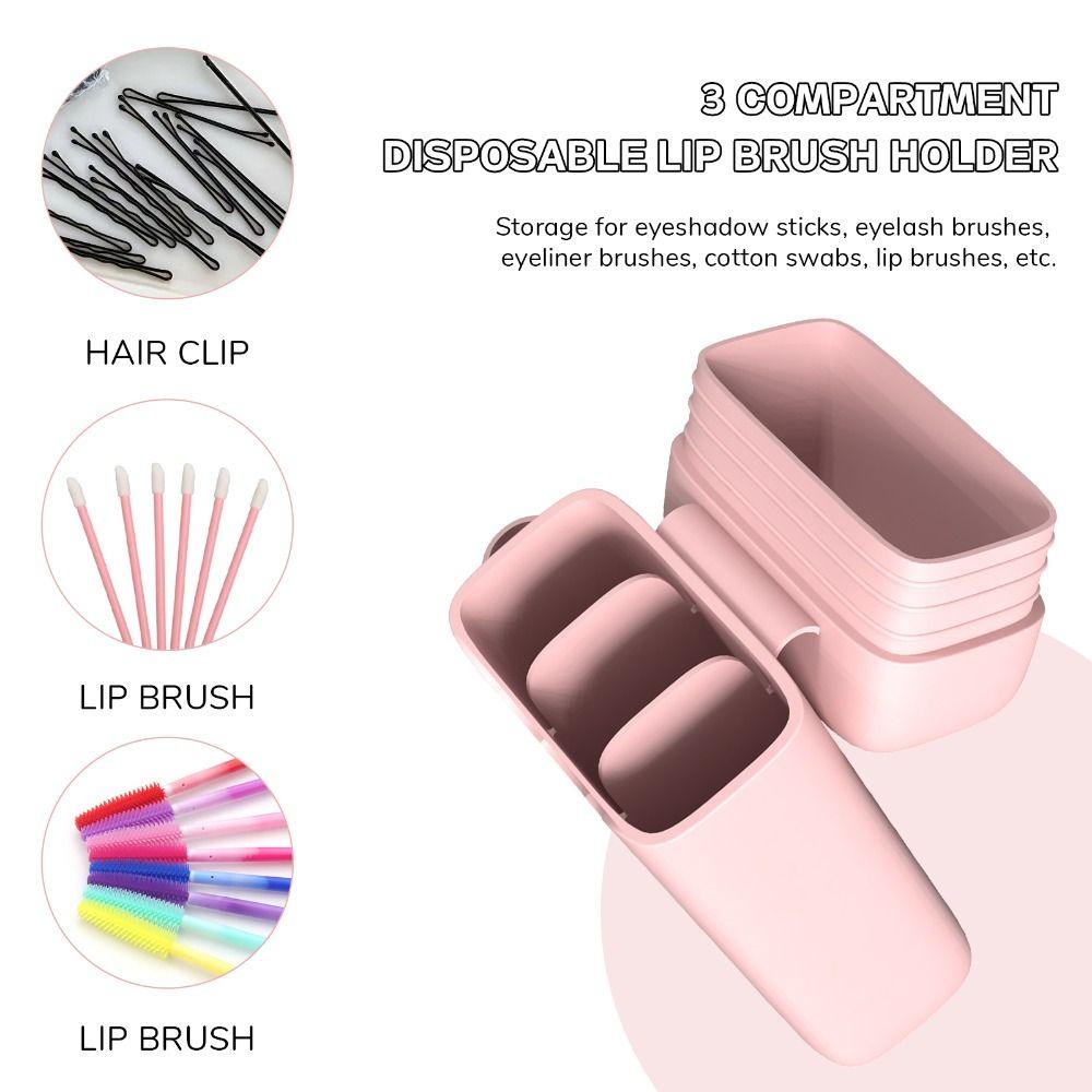Dustproof Eyelash Brush Storage Box Pink Purple Blue Makeup Brushes with Lid  Women Girls