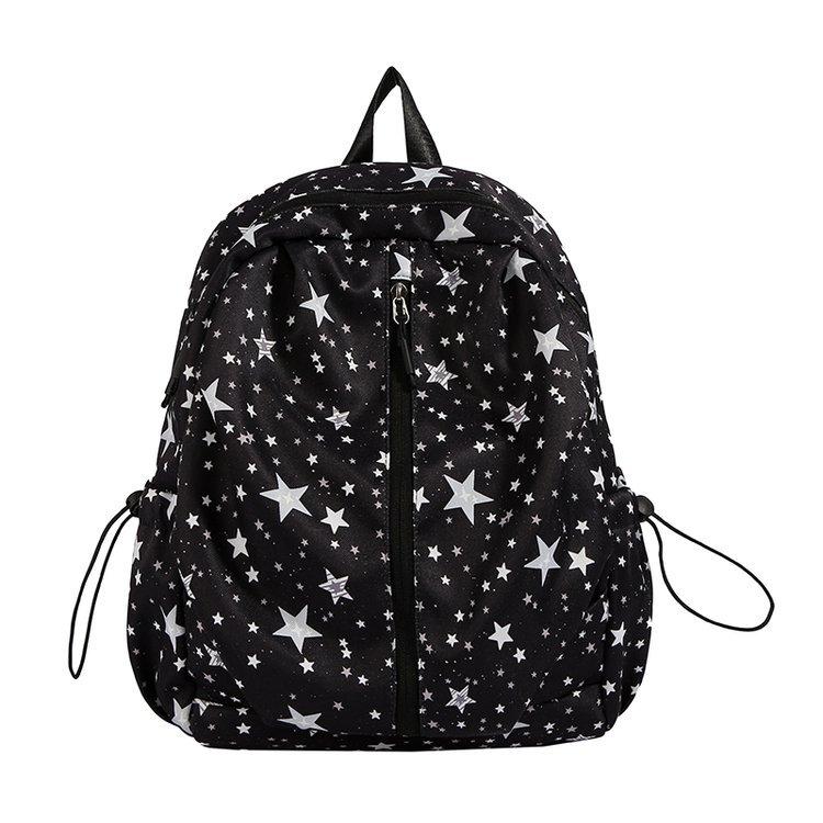 Schoolbag Backpack 1011 Summer Pure Sweet Wind Star Printed Backpack Fashion Korean Edition Large Capacity Campus Backpack