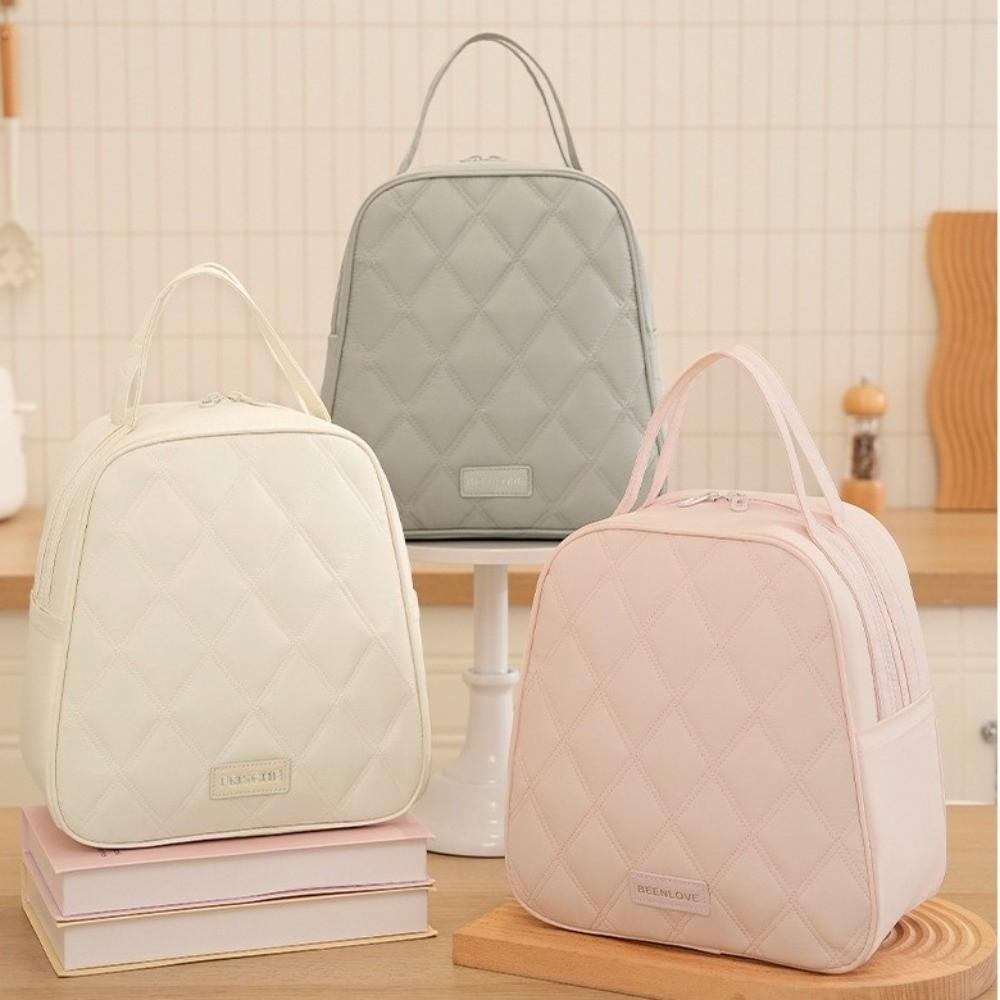 Fashion Simple Large Capacity Lunch Bag Reusable Food Drink Storage Insulated Storage Box Waterproof Travel Tote Carry