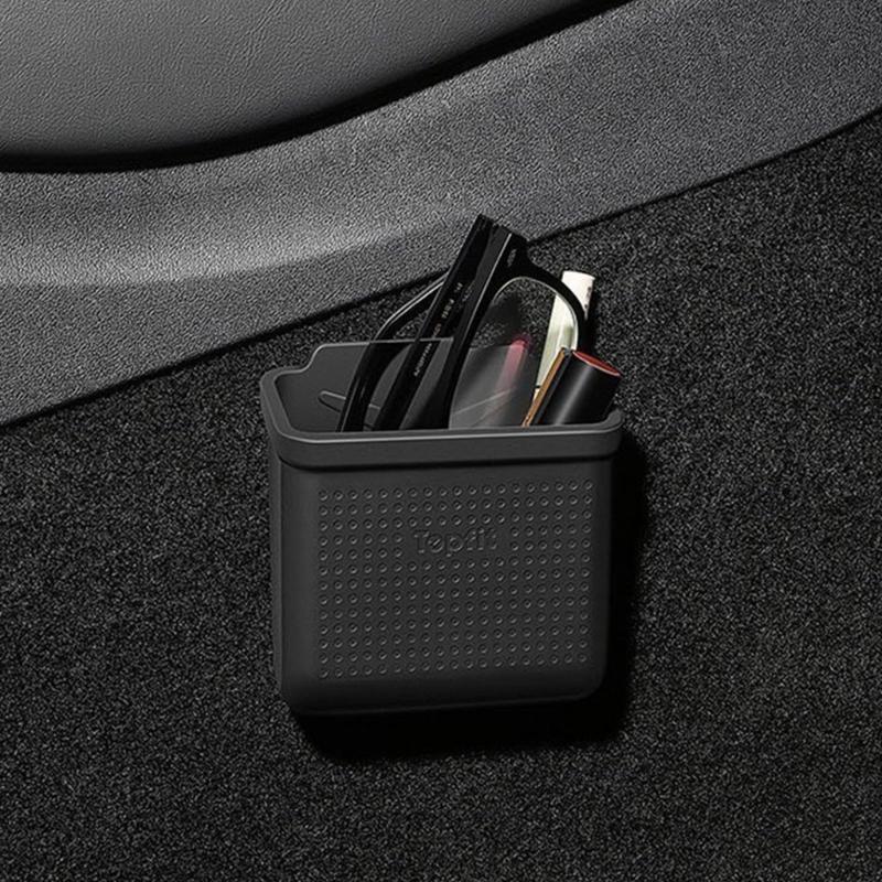 Car Storage Box Pocket Center Console Organizer Door Side Storage Box Pocket, Card Coin Container Case- for