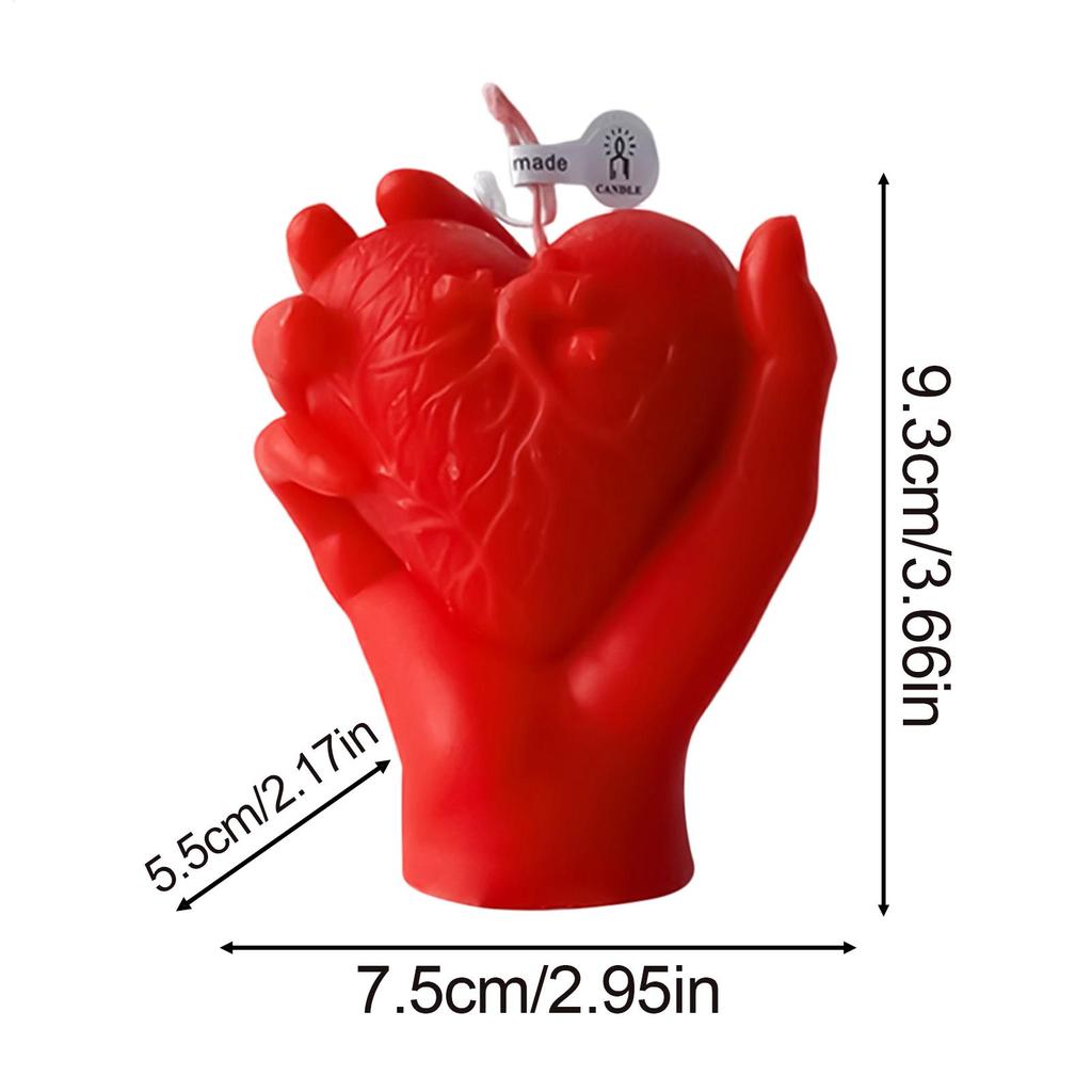 Valentine's Day Scented Candles Holding Heart Scented Candles Romantic Long-lasting Hand Held Heart Aromatherapy Candles