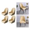 Wing Back Dining Cover Reusable Protective Seat Covers Cafe Decor - Beige, Multi