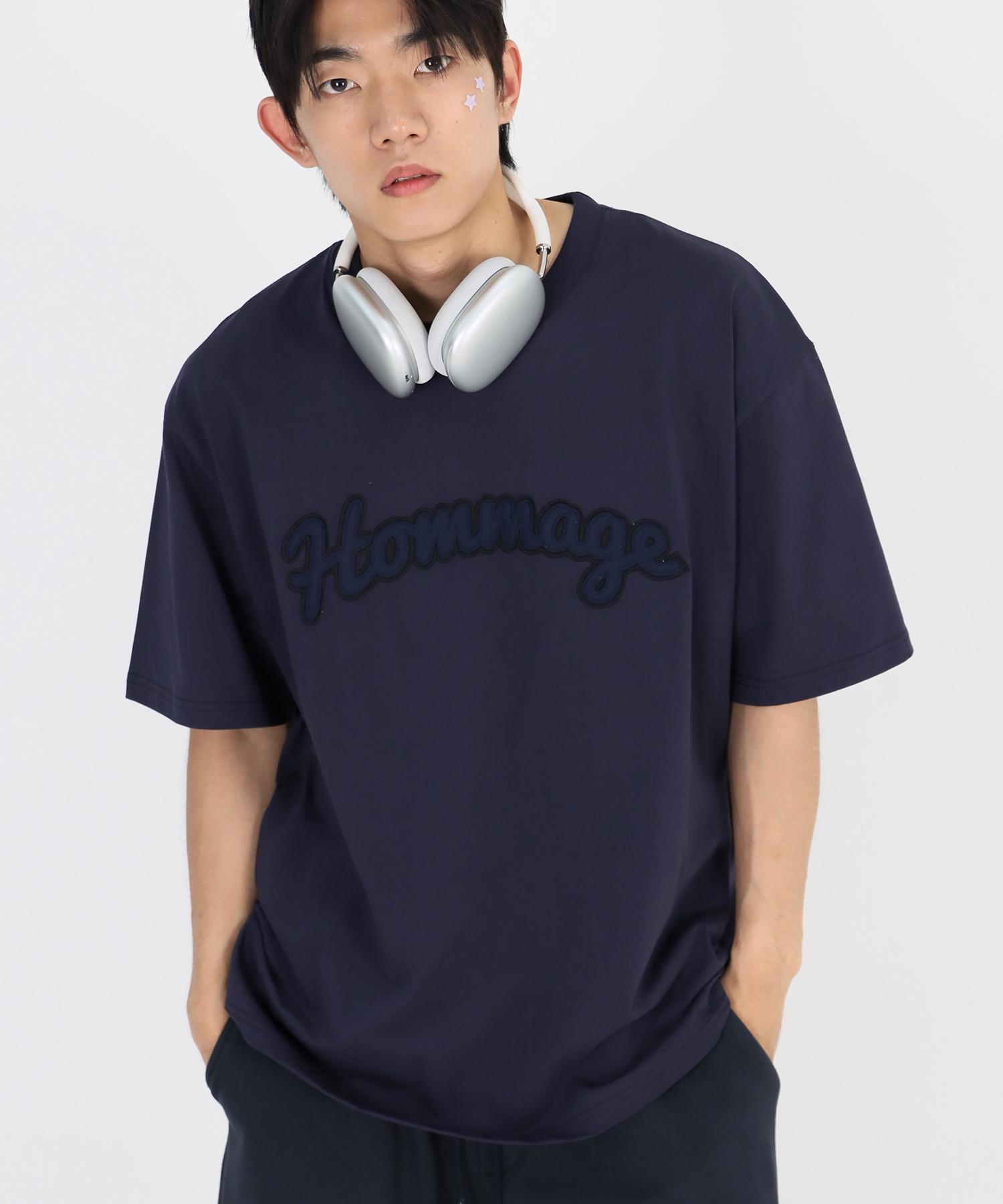 Row Lab Hommage Applique Short Sleeve T-Shirt - Navy L
