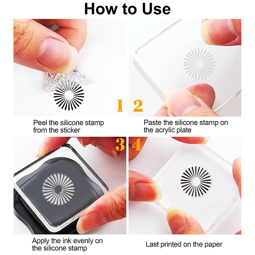 Custom PVC Plastic Clear Stamps for DIY Scrapbooking Photo Album Decorative Cards Making Round 160x110x3mm