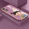 For Redmi Note 13 Pro 12 Pro 12S 11 Pro 11S 10S OPPO A38 A77s A96 Realme C33 C65 OnePlus Cute Cartoon Girl Pattern Full Lens Protect Casing