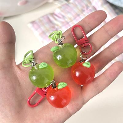 2Pcs Creative Simulated Three-Dimensional Fruits Keychain Pendant Novelty Exquisite Backpack Decoration Accessories Gifts