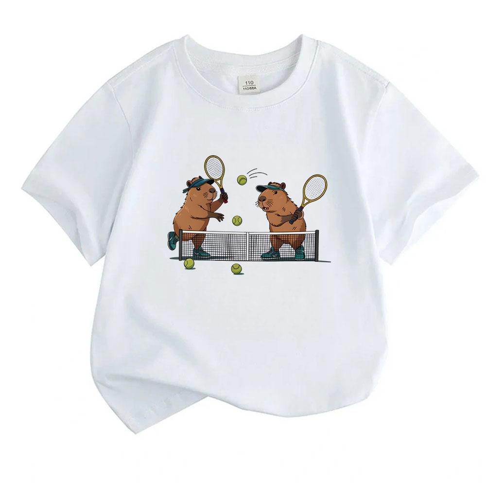Kids Boys Girls 100% Cotton Crew Neck Short Sleeve T-Shirt,