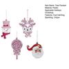 Cartoon 3D Christmas Ornaments Plastic Hanging Decor with Snowman Reindeer Lollipop Designs Festive Tree Decoration for Holiday Displays