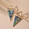 European & American Geometric Shell Stud Earrings - Versatile & Fashionable Statement Jewelry for Women