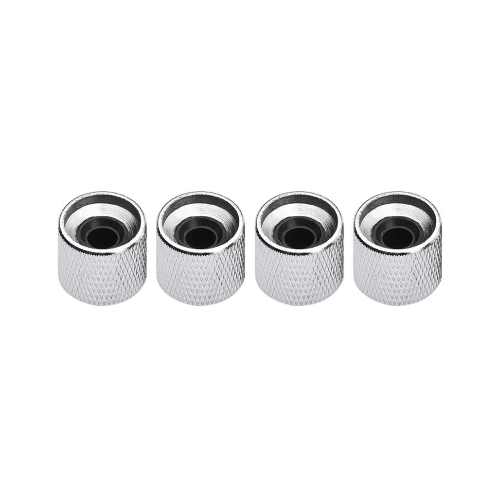4pcs Metal Volume Tone Control Knob Dome Knob Set with Inner Hexagon Spanner for Electric Guitar Bass