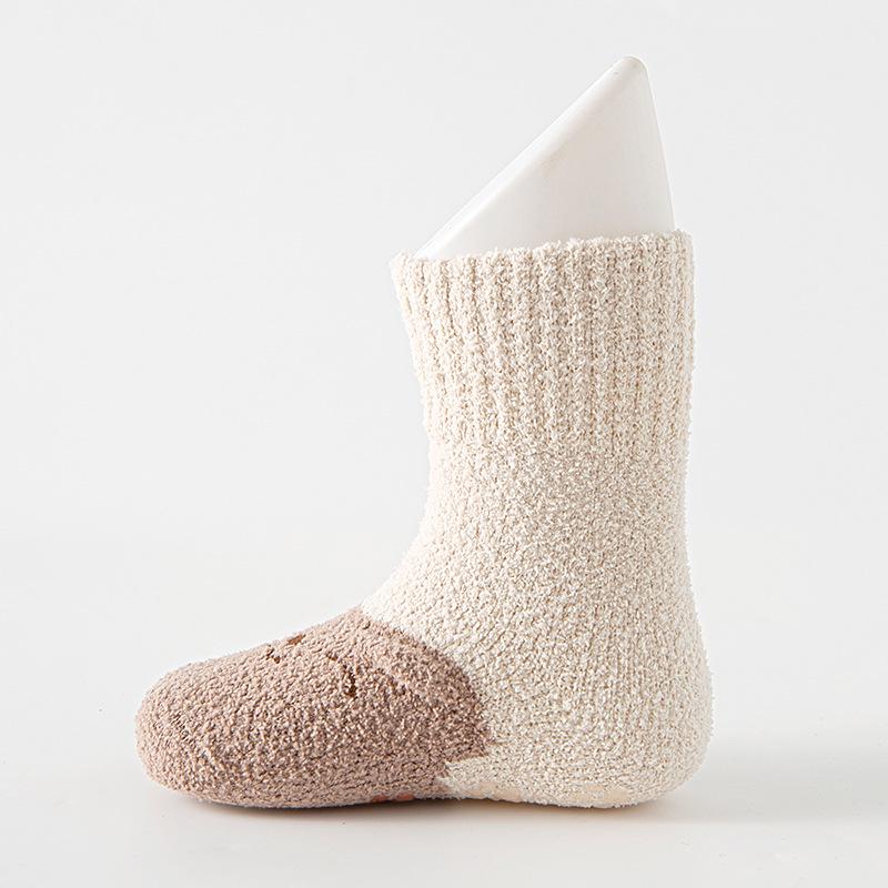 Newborn Baby Coral Fleece Velvet Warm Calf Socks for Spring, Autumn, Winter