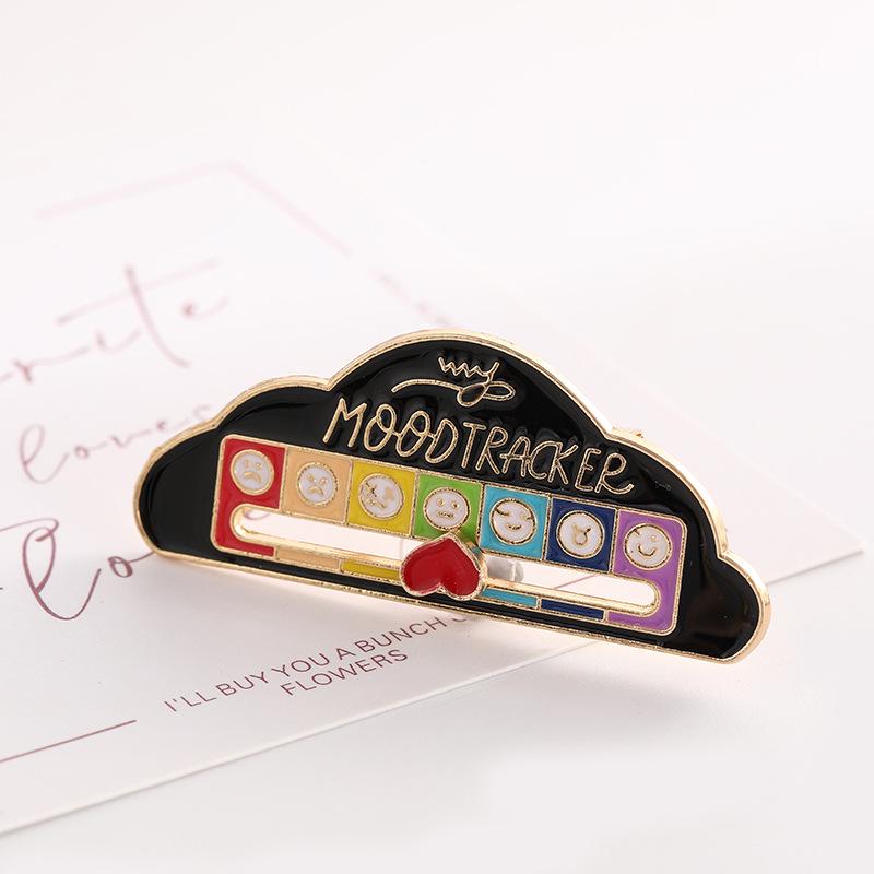 New Mood-Changing Sliding Brooch: Valentine's Day Pin for Couples - Social Battery Theme.