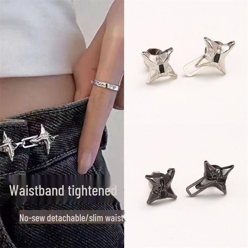 Modieuze Verstelbare Star Buckle Jeans voor Taille-Cinching (zonder ponsen)