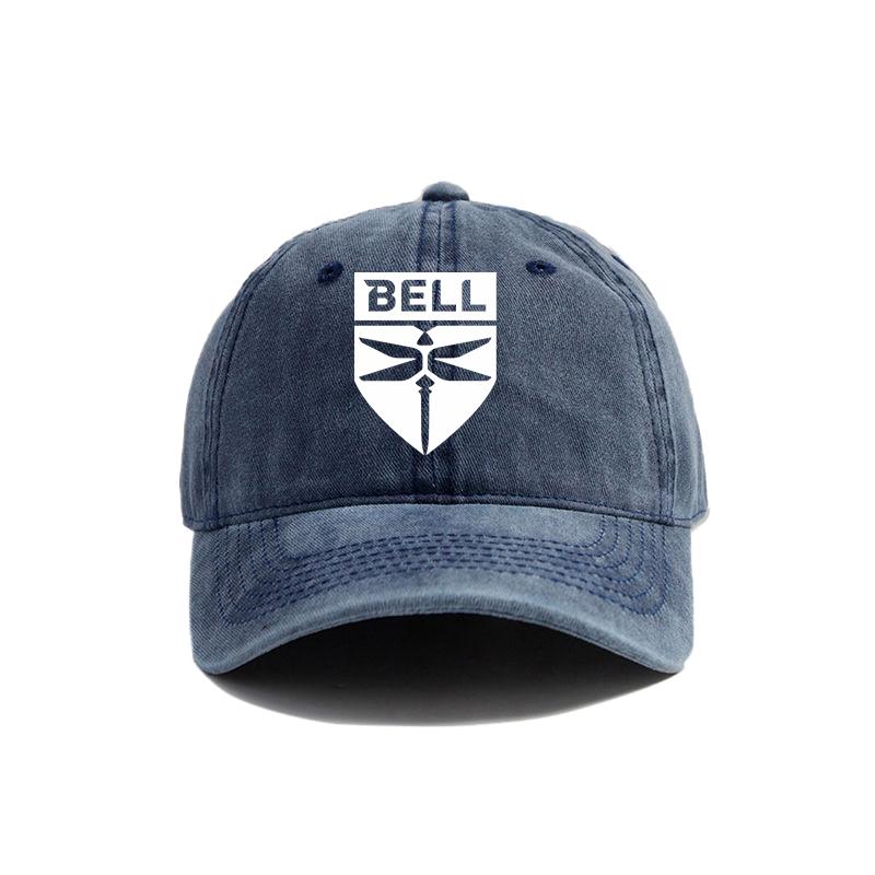 Bell Helicopter Distressed Baseball Cap Bell Textron Helicopter Aerospace Cap Unisex Retro Outdoor Summer Adjustable Dad Hat MZ-401