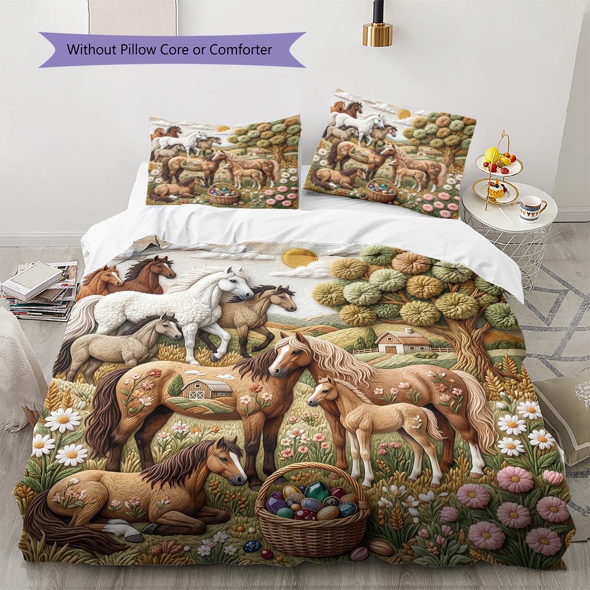 

Cute Patchwork Art Pattern Bedding Set Quilt Cover Pillowcase Home Decor Gift (1 * duvet cover + 2 * pillowcase, without core) 135x200cm