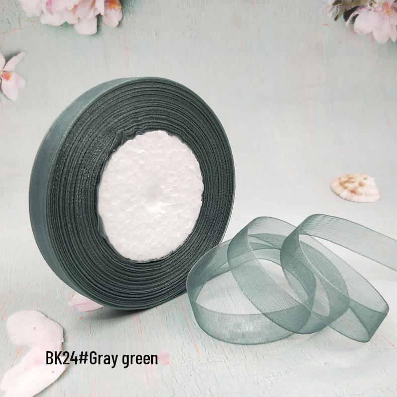 Cinta de Hilo de Nieve Transparente de 1,2 cm para Manualidades: Ganchillo, Accesorios para el Cabello, Lazos, Regalos, Empaque para Pasteles y Cajas, Cinta de Seda