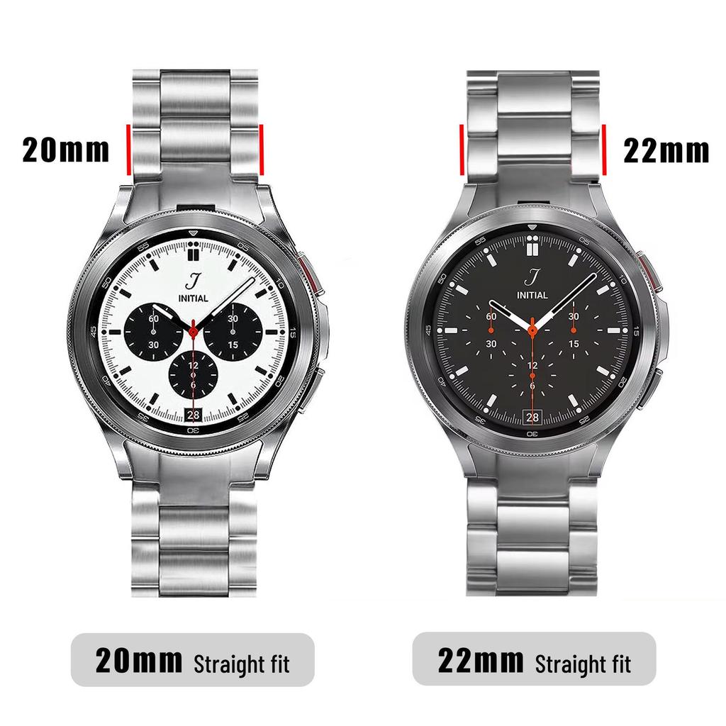Compatible Stainless Steel Band for Samsung Galaxy Watch 7/6 Classic – Three-Bead Integrated Design