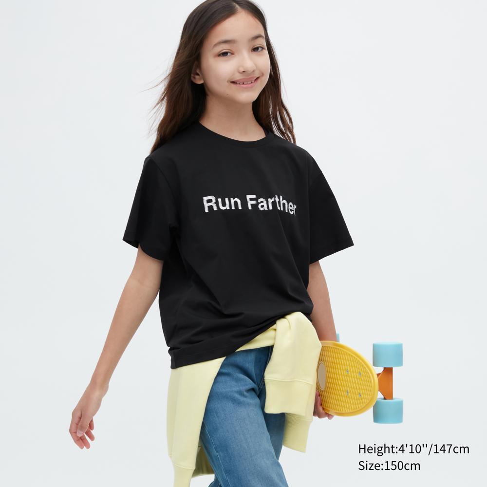 

UNIQLO KIDS Ultra Stretch Dry EX с круглым вырезом и короткими рукавами B